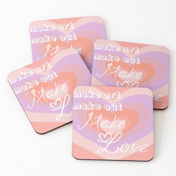 Item preview, make out, make art, make love designed and sold by skribblepixie.