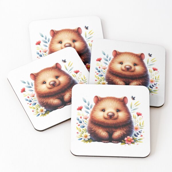 Item preview, Wombat Floral designed and sold by TheAnimalZ00.