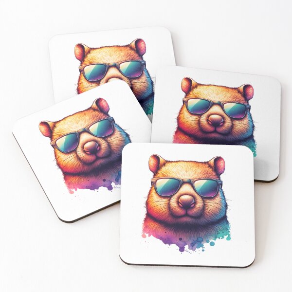 Item preview, Wombat Wearing Sunglasses designed and sold by TheAnimalZ00.