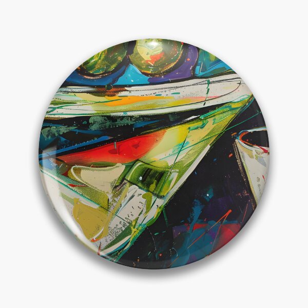 Item preview, Dynamic Martini Splash- Olives, Colorful Glass and Shaker on Abstract Canvas Vivid Composition designed and sold by OlfactoART Studio.
