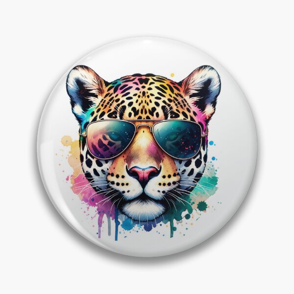 Item preview, Watercolor Jaguar Wearing Sunglasses designed and sold by TheAnimalZ00.