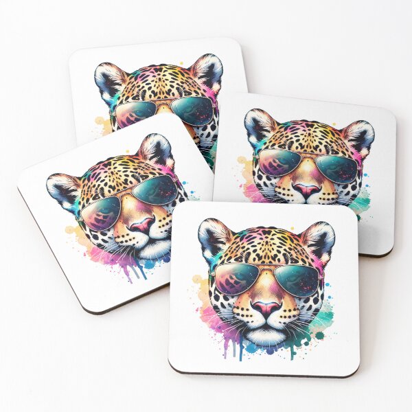 Item preview, Watercolor Jaguar Wearing Sunglasses designed and sold by TheAnimalZ00.