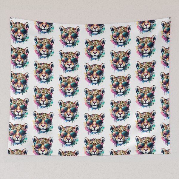 Item preview, Watercolor Jaguar Wearing Sunglasses designed and sold by TheAnimalZ00.