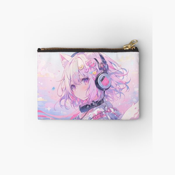Item preview, Pastel Pink Star Neko Cat Gamer Anime Kawaii Girl  designed and sold by Purrfectanime.