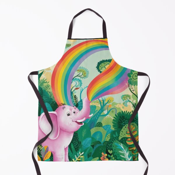 Item preview, Elephant Portrait. rainbow elephant, colorful elephant, whimsical elephant designed and sold by ElephantVibes.