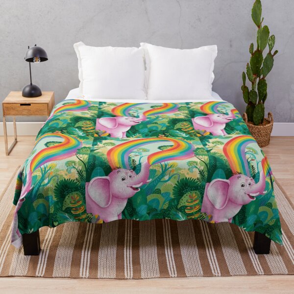 Item preview, Elephant Portrait. rainbow elephant, colorful elephant, whimsical elephant designed and sold by ElephantVibes.