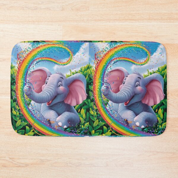 Item preview, Elephant Portrait. rainbow elephant, colorful elephant, whimsical elephant designed and sold by ElephantVibes.