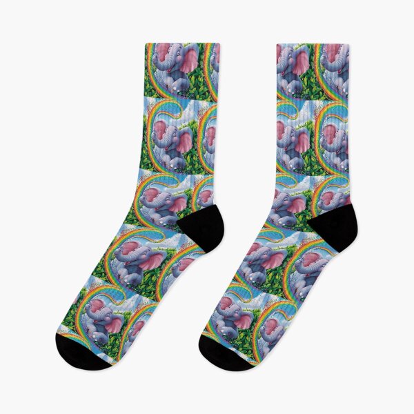 Item preview, Elephant Portrait. rainbow elephant, colorful elephant, whimsical elephant designed and sold by ElephantVibes.