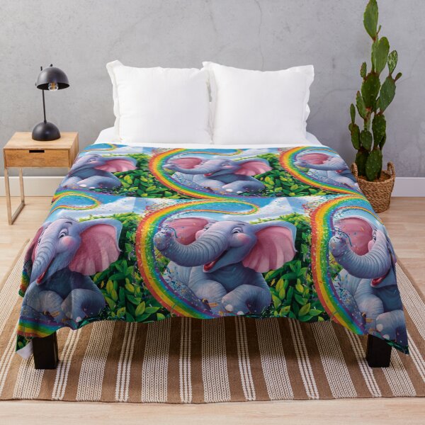 Item preview, Elephant Portrait. rainbow elephant, colorful elephant, whimsical elephant designed and sold by ElephantVibes.