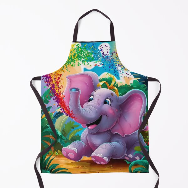 Item preview, Elephant Portrait. rainbow elephant, colorful elephant, whimsical elephant designed and sold by ElephantVibes.