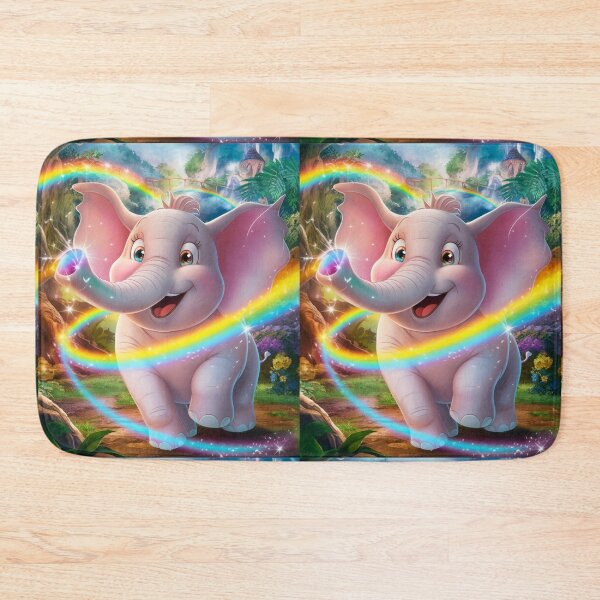 Item preview, Elephant Portrait. rainbow elephant, colorful elephant, whimsical elephant designed and sold by ElephantVibes.