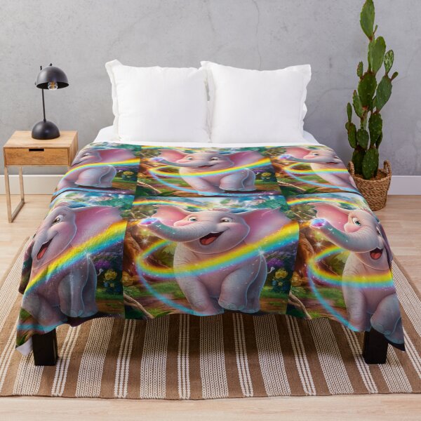 Item preview, Elephant Portrait. rainbow elephant, colorful elephant, whimsical elephant designed and sold by ElephantVibes.