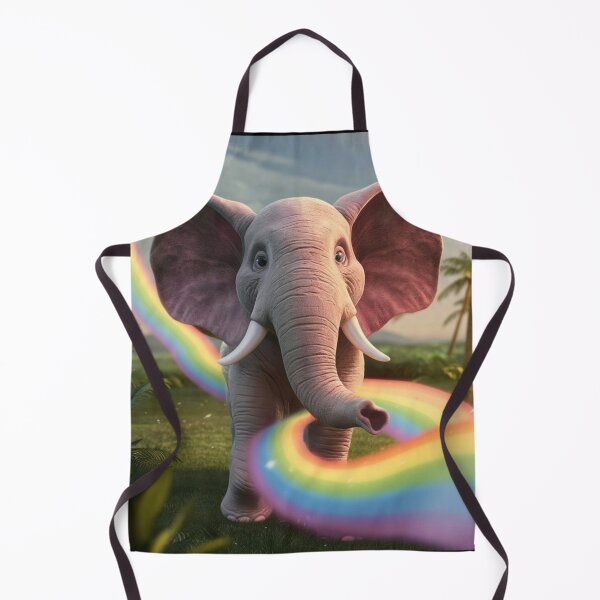 Item preview, Elephant Portrait. rainbow elephant, colorful elephant, whimsical elephant designed and sold by ElephantVibes.