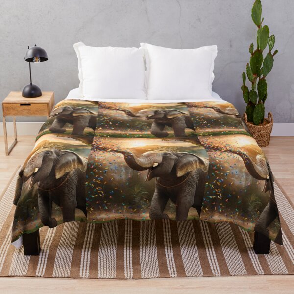 Item preview, Elephant Portrait. rainbow elephant, colorful elephant, whimsical elephant designed and sold by ElephantVibes.