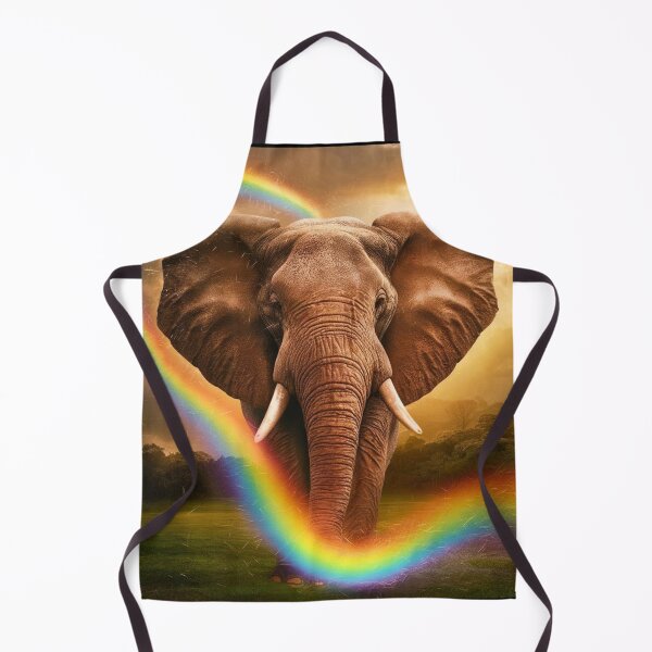 Item preview, Elephant Portrait. rainbow elephant, colorful elephant, whimsical elephant designed and sold by ElephantVibes.