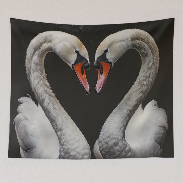 Item preview, Two stunning swans in the shape of a heart designed and sold by dcrc.