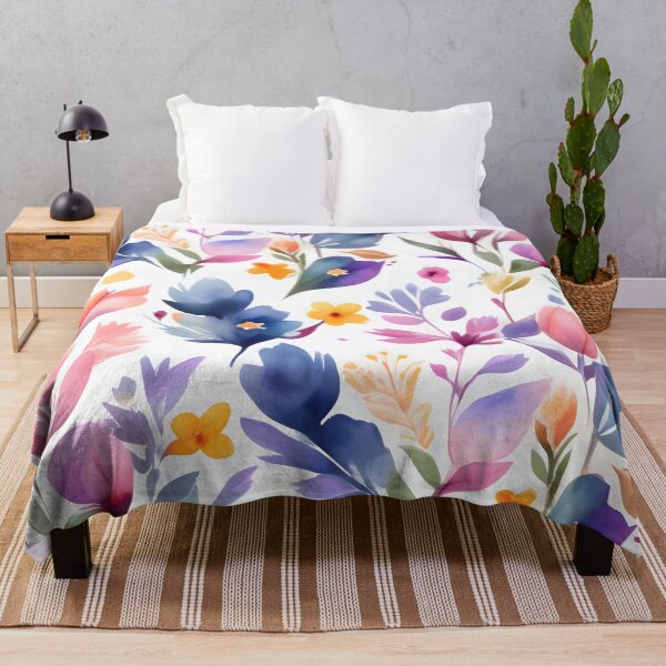 Item preview, Colorful Floral Pattern on White Background designed and sold by MrKATORSKI.