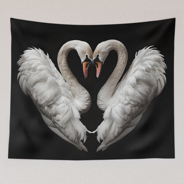 Item preview, Two stunning swans in the shape of a heart designed and sold by dcrc.