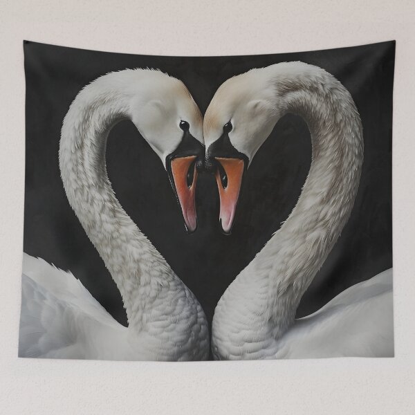 Item preview, two stunning swans in the shape of a heart designed and sold by dcrc.