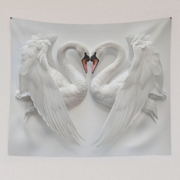 Item preview, two stunning swans in the shape of a heart designed and sold by dcrc.
