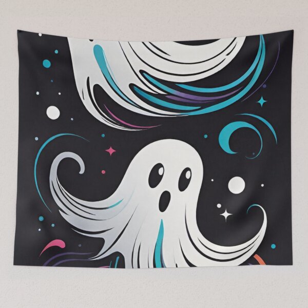 Item preview, cute doodle ghosts hovering designed and sold by optimusprime39.