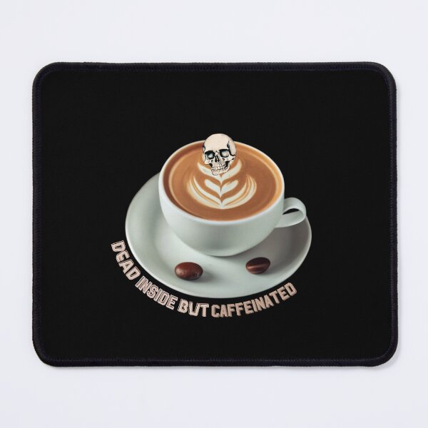 Item preview, Dead Inside But Caffeinated Skeletons Drinking Coffee Funny Skeletons Halloween Gifts for Coffee Lovers With Cupel of Coffee Skull Funny Skull Spooky Time Szn designed and sold by MatthewViews.