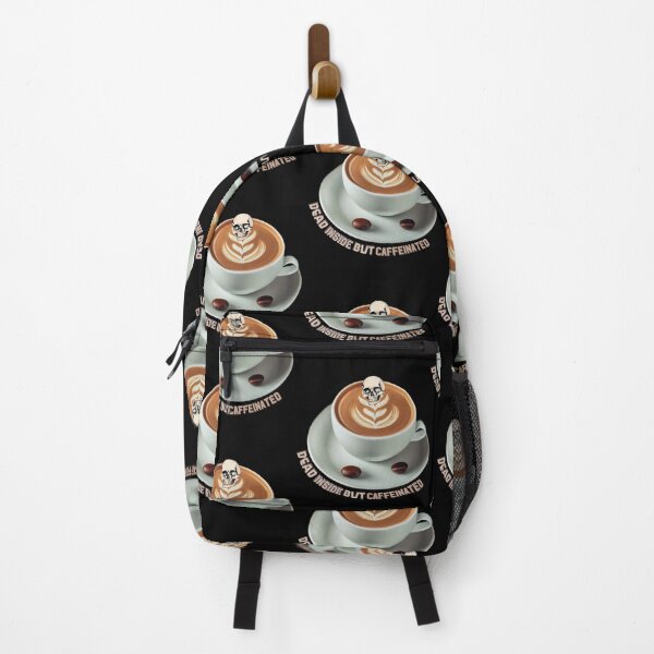 Item preview, Dead Inside But Caffeinated Skeletons Drinking Coffee Funny Skeletons Halloween Gifts for Coffee Lovers With Cupel of Coffee Skull Funny Skull Spooky Time Szn designed and sold by MatthewViews.