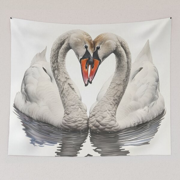 Item preview, two stunning swans in the shape of a heart designed and sold by dcrc.