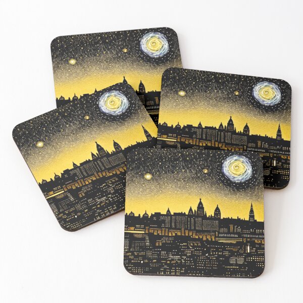 Item preview, Cosmic Canopy: Starlit Silhouettes of the City designed and sold by Highlandkings.