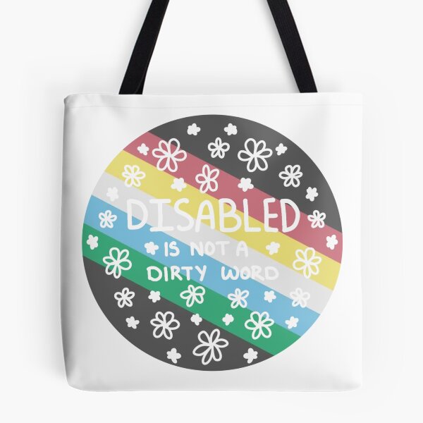 Item preview, Disabled is not a dirty word - disability flag designed and sold by NobleLavender.