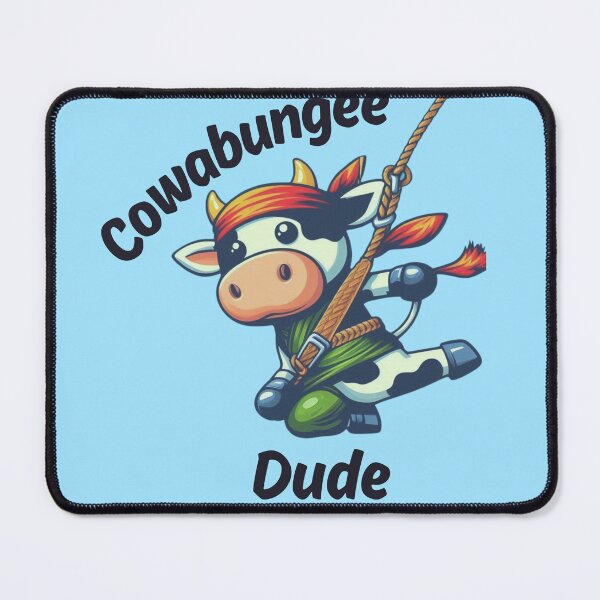 Item preview, Cowabungee Dude Cute Cow Bungee Jumping   designed and sold by Wolvescreate.