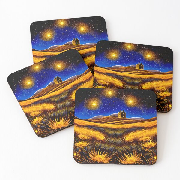 Item preview, Galactic Harvest: A Homestead's Nighttime Glow designed and sold by Highlandkings.
