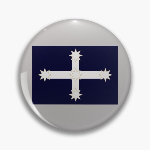 Item preview, Eureka Flag, Dark Navy Blue, White, Cream Edge designed and sold by AASparksDesigns.