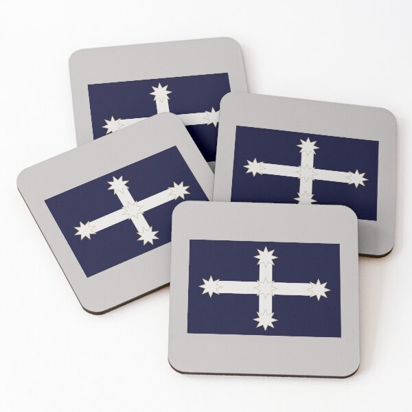 Item preview, Eureka Flag, Dark Navy Blue, White, Cream Edge designed and sold by AASparksDesigns.