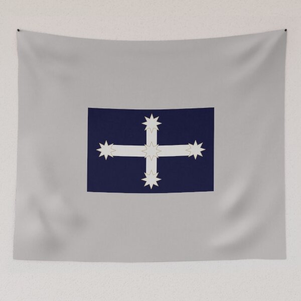 Item preview, Eureka Flag, Dark Navy Blue, White, Cream Edge designed and sold by AASparksDesigns.