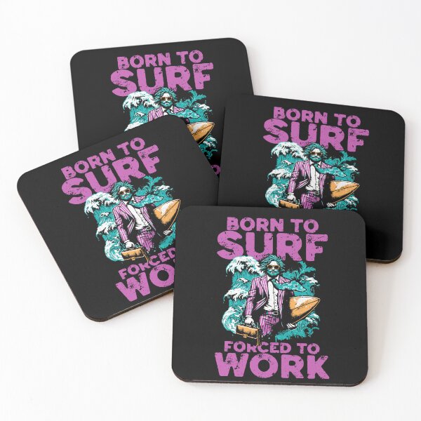 Item preview, Born To Surf Forced To Work - Vintage Surf designed and sold by Urban-Alien.