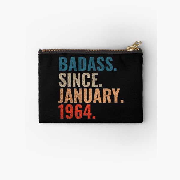Item preview, Badass since January 1964 Vintage 1964 birthday gift distress design designed and sold by Teelogic.