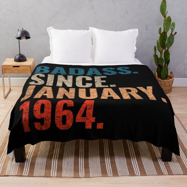 Item preview, Badass since January 1964 Vintage 1964 birthday gift distress design designed and sold by Teelogic.