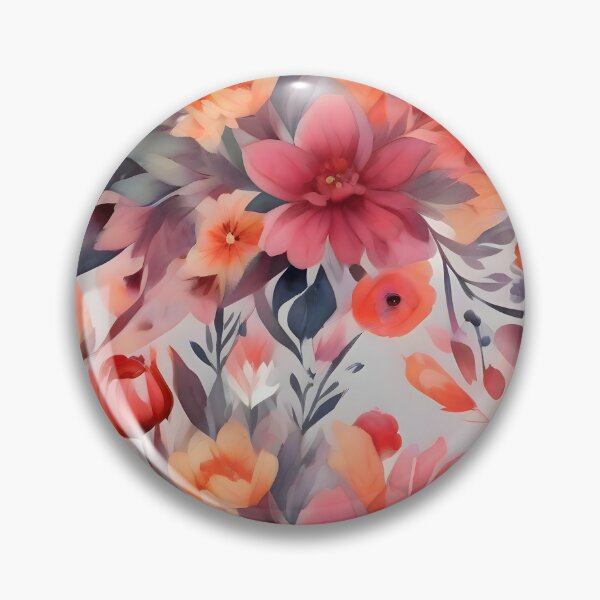Item preview, Pink and Orange Floral Pattern on Pink Background designed and sold by MrKATORSKI.