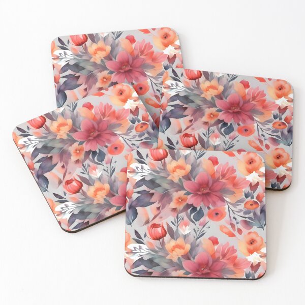 Item preview, Pink and Orange Floral Pattern on Pink Background designed and sold by MrKATORSKI.