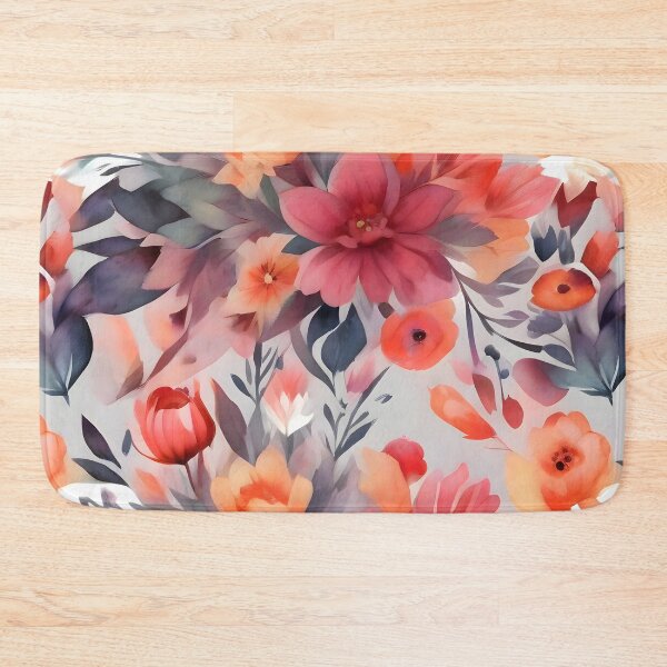 Item preview, Pink and Orange Floral Pattern on Pink Background designed and sold by MrKATORSKI.