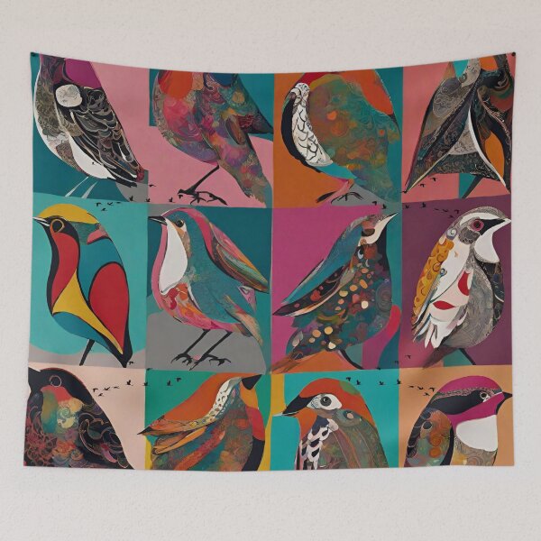 Item preview, Birds Abstract Art Funny design designed and sold by Modern-Tropical.