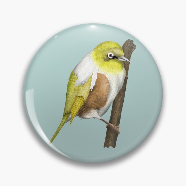 Item preview, Silvereye tauhou New Zealand bird designed and sold by piedaydesigns.