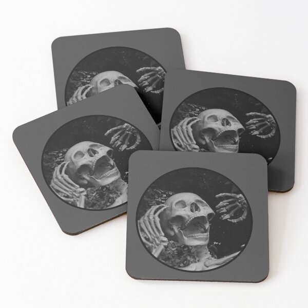 Item preview, Stop and scream scared and scary Halloween skeleton skull designed and sold by Oh-Marsha.
