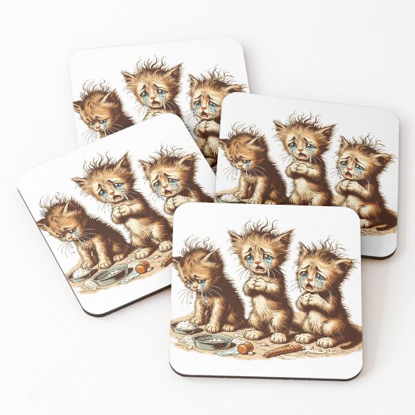 Item preview, HUNGRY, HUNGRY KITTIES designed and sold by Foxlindesigns.