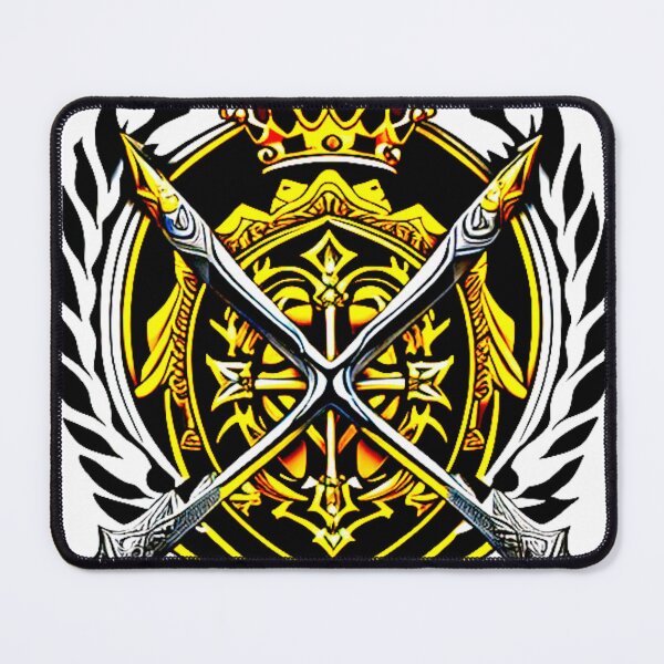 Item preview, Royal Defiance: The Shield of Valor Crossed by Swords of Might designed and sold by Highlandkings.