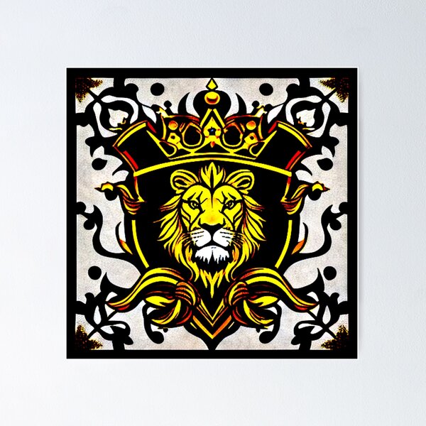 Item preview, Majesty Incarnate: The Lion Crest of Sovereign Rule designed and sold by Highlandkings.