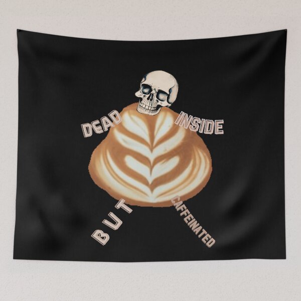 Item preview, Death decaf funny gifts for coffee lover Dead Inside But Caffeinated Halloween Skull Spooky Time Szn designed and sold by MatthewViews.