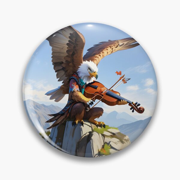 Item preview, Golden eagle fiddles on the peaks designed and sold by Artbellachi.