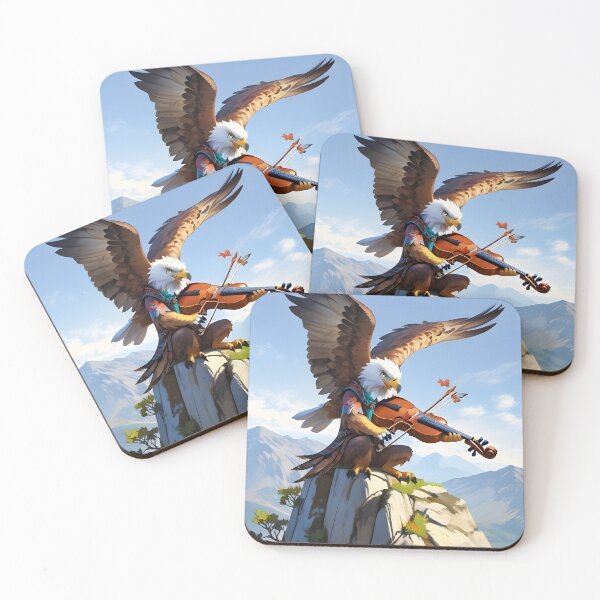 Item preview, Golden eagle fiddles on the peaks designed and sold by Artbellachi.